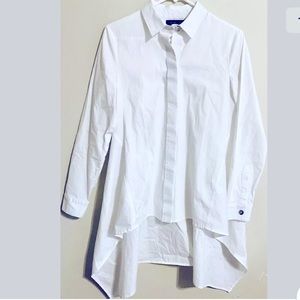 Rachel Zoe assymetrical white Tunic shirt S